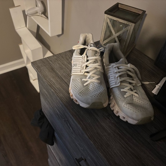 On Running White Sneakers with Unique Sole Design - Picture 2 of 3